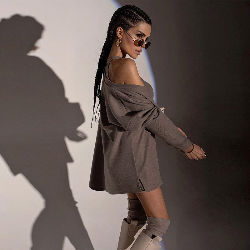 Sexy Long-sleeved Loose Pullover