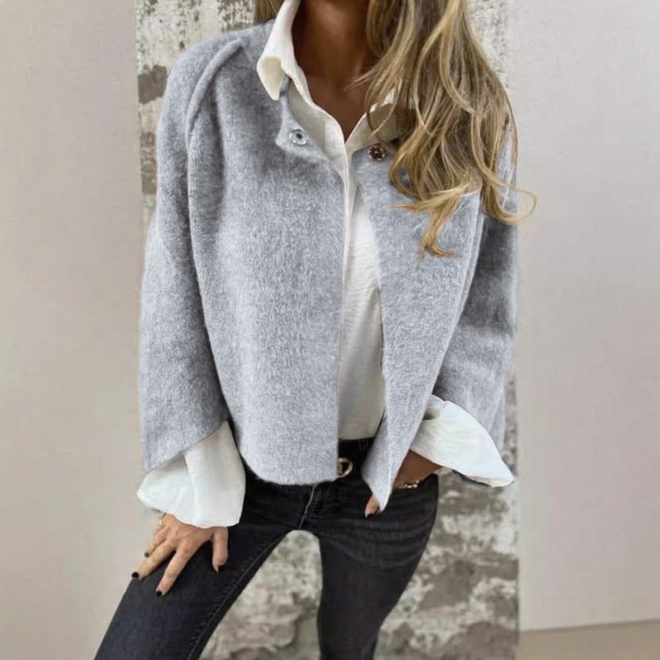 Luxe Cashmere Batwing Jacket