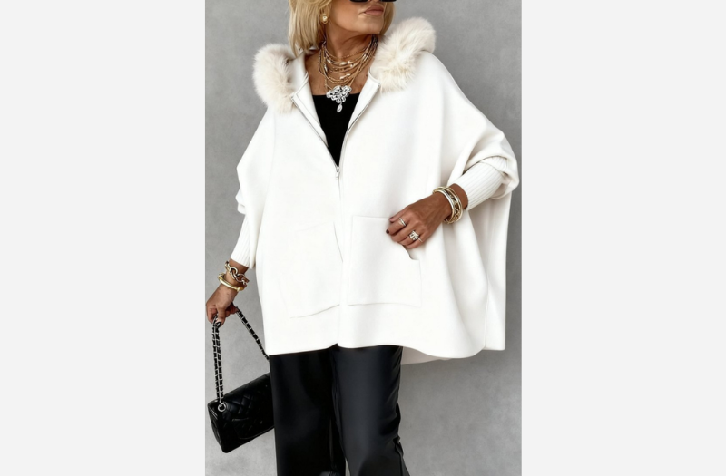 Luxury hooded cardigan