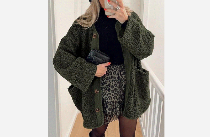 Women's Warm Winter Collarless Jacket