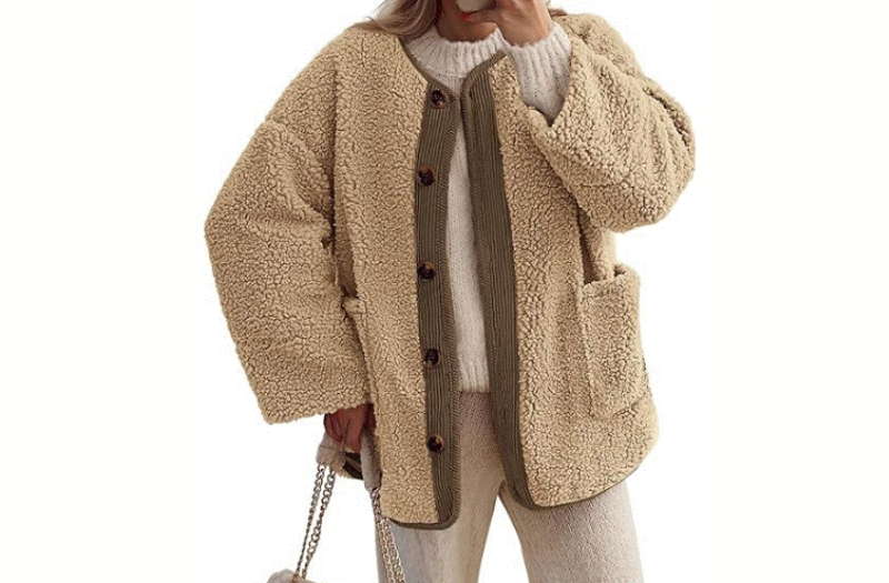 Women's Warm Winter Collarless Jacket