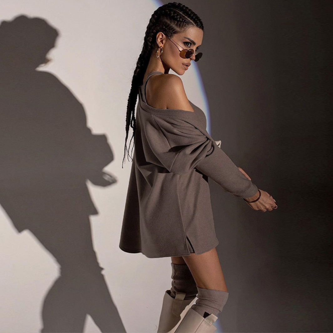 Sexy Long-sleeved Loose Pullover