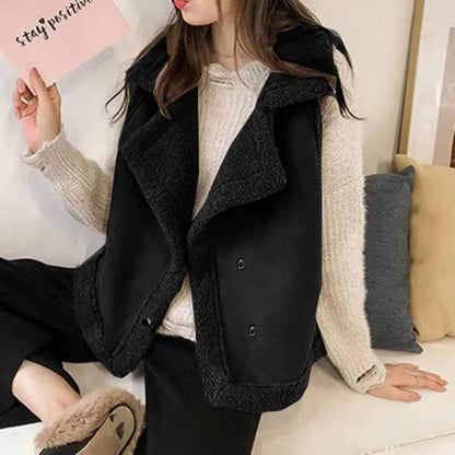 Stylish Soft Suede Knit Vest for Women